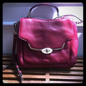 Coach Red Leather Crossbody/Satchel