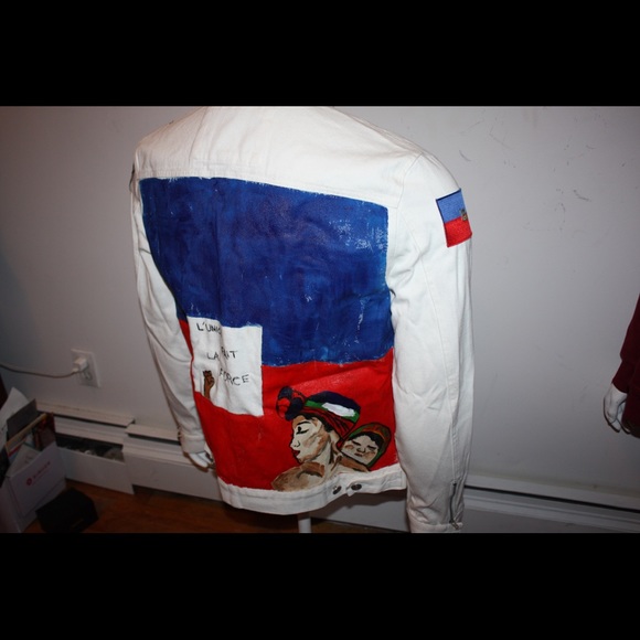 Custom Haitian Flag jacket - Picture 1 of 4