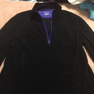 Black textured pullover