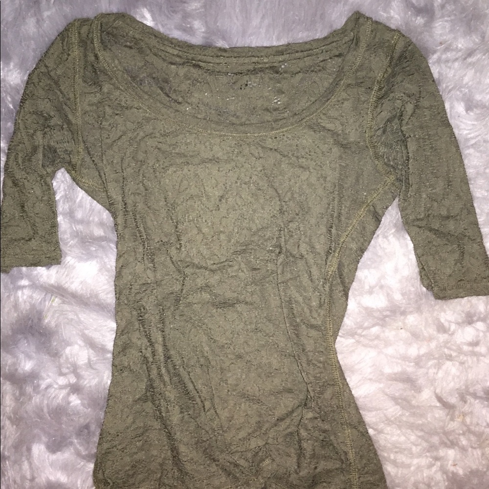 Lace half sleeve shirt