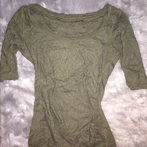 Lace half sleeve shirt