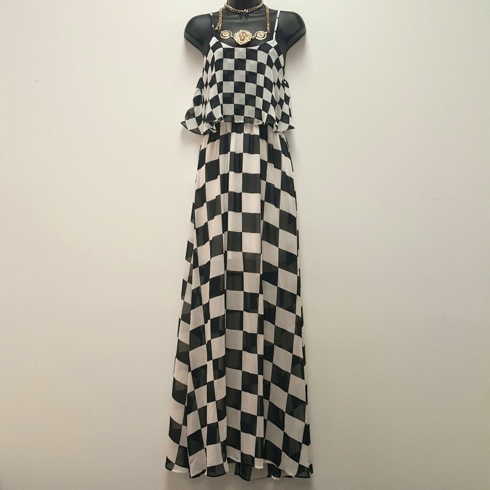Black & White Check dress (jewelry not included)