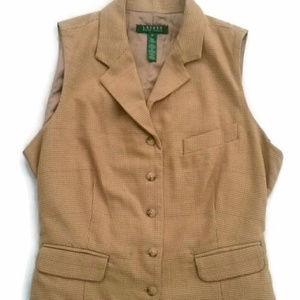 Lauren Ralph lauren  wome's tan vest size 10