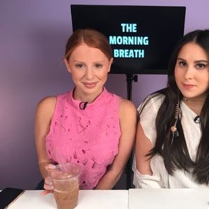 Pink Lace Turtleneck Crop Top