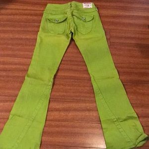 Green True Religion Jeans