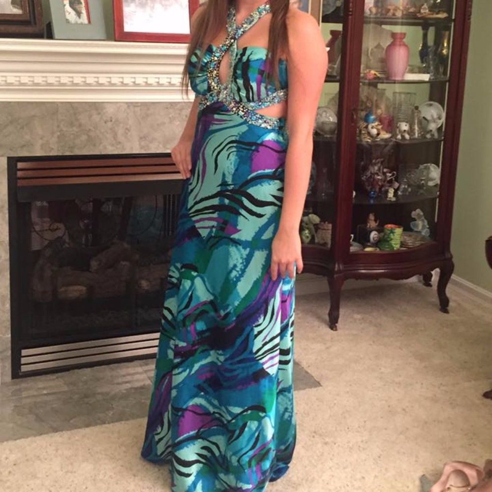 Formal Multi-color sequin straps/bodice