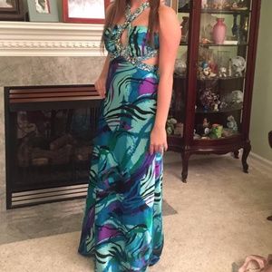 Formal Multi-color sequin straps/bodice