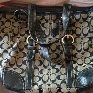 authentic coach signature purse