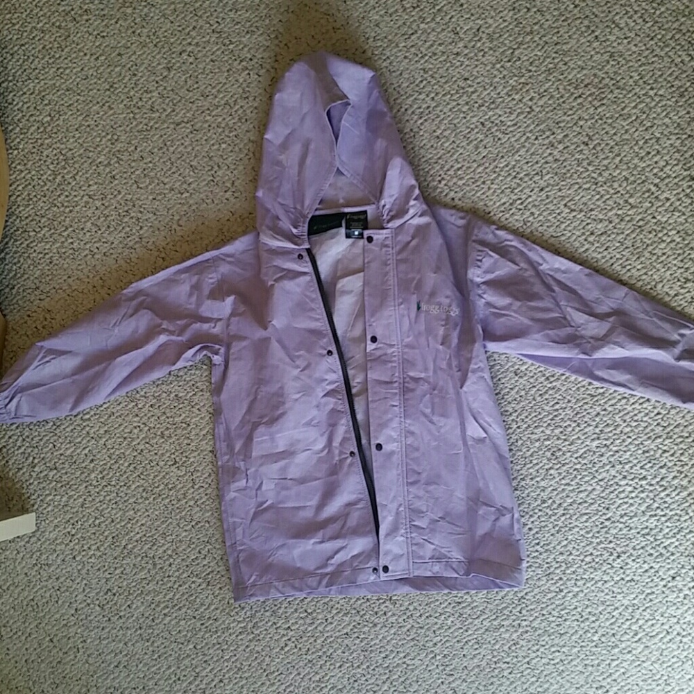 Lillac Purple Hooded Rain Coat
