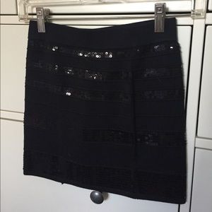 Metropark Black Sequin Mini Skirt