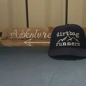 Dirt bag runners trucker hat! Flat bill hat!