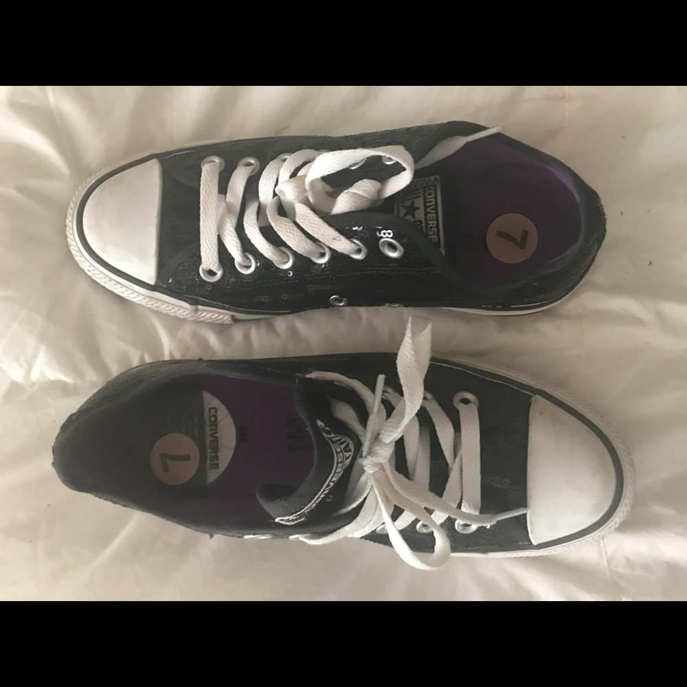 Black Sequin Highly sought after Converse