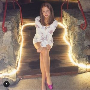 White Floral Print Empire Waist Romper