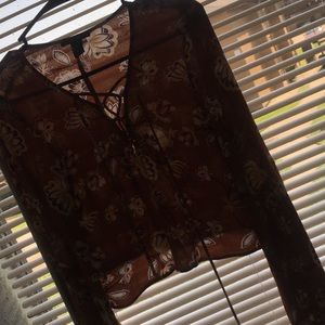 Boho flower crop top