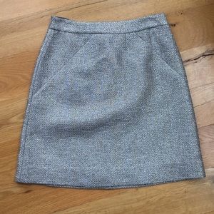 Kate Spade Silver and Gold Tweed Skirt