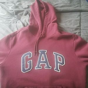 BURGUNDY GAP Appliques Hoodies