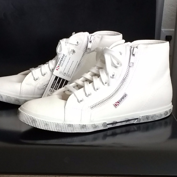 Superga Shoes - NWT white Superga high top sneakers