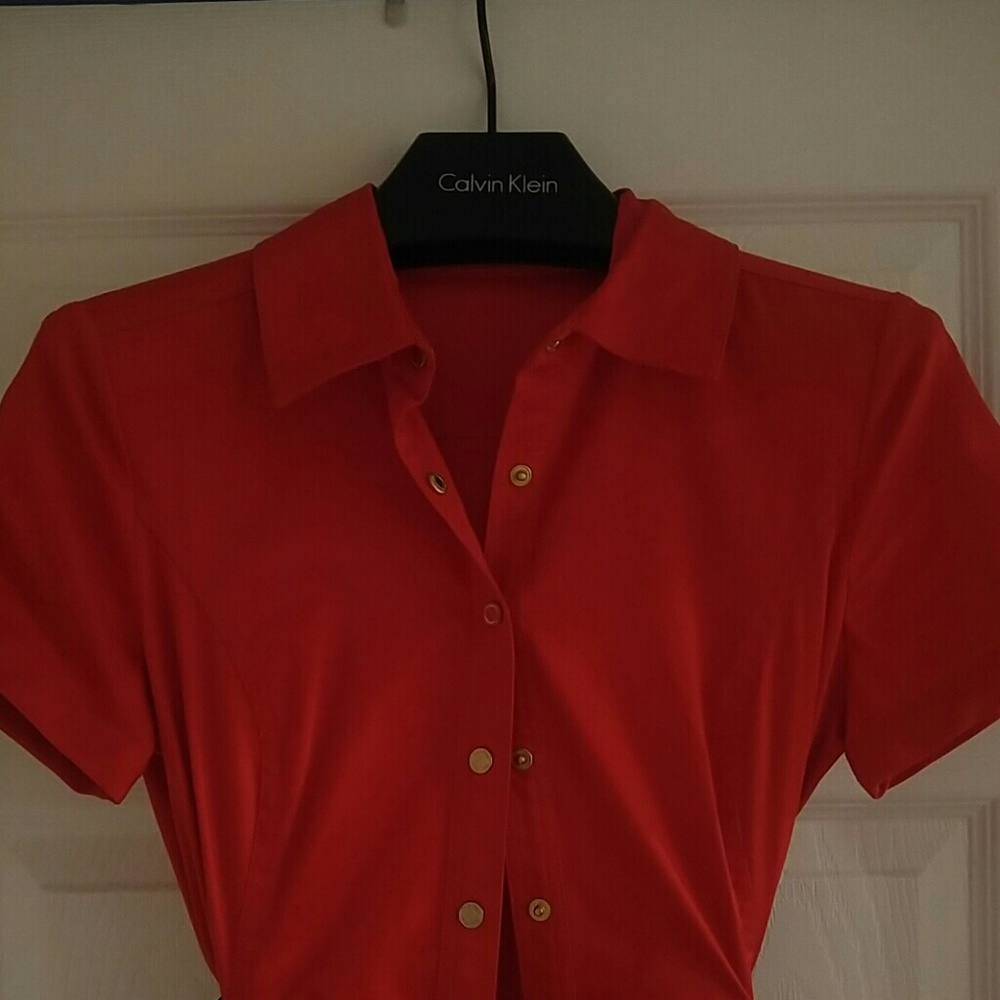 Red calvin klein dress