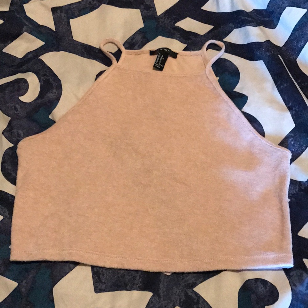 Pale pink halter top