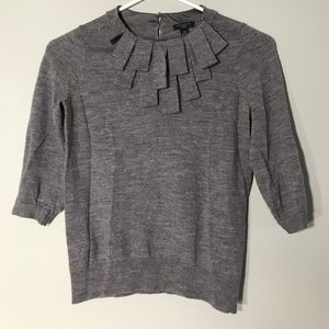 Ann Taylor Fringe Collar Sweater