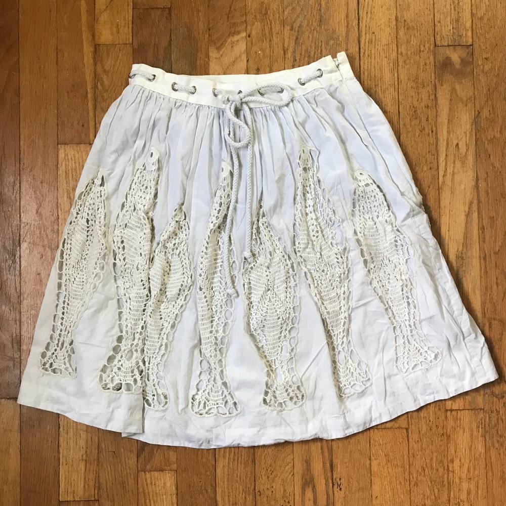 Anthropologie high waisted lacey skirt