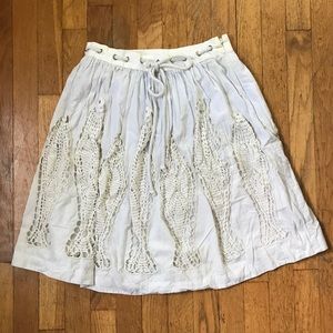Anthropologie high waisted lacey skirt