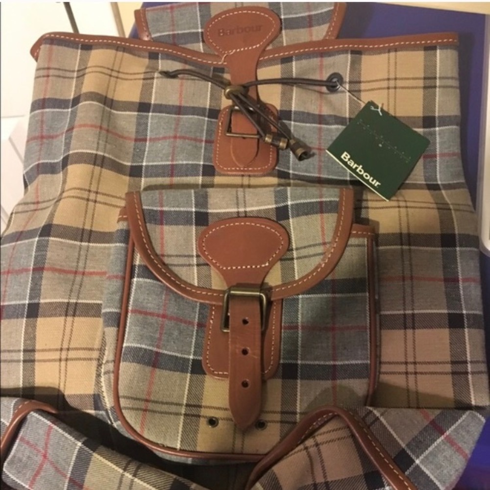 Barbour plaid backpack (NWT)
