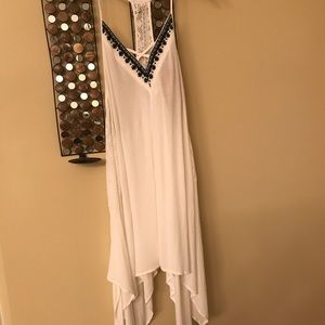 Tilly's wht long race back spaghetti strap dress