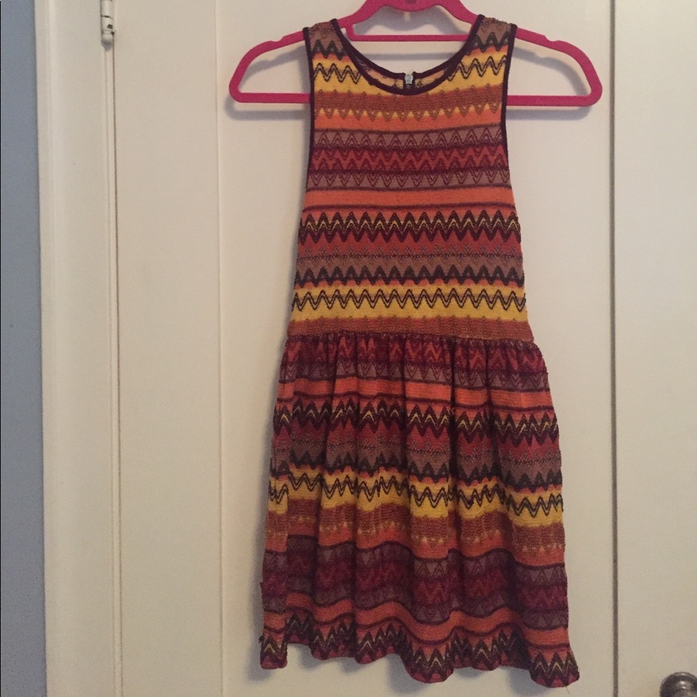 Chevron knit mini dress