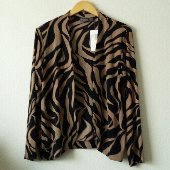Chico's Jackets & Blazers - Additions by Chico's Zebra Stripes Monique Jacket