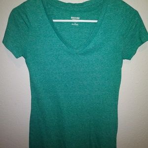 Women's green short sleeve tee