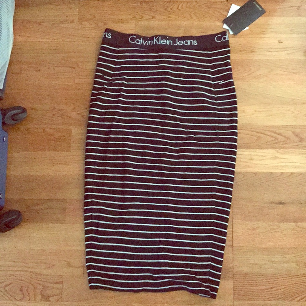 Calvin Klein branded midi skirt