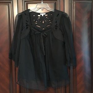 sheer Cut-out Blouse