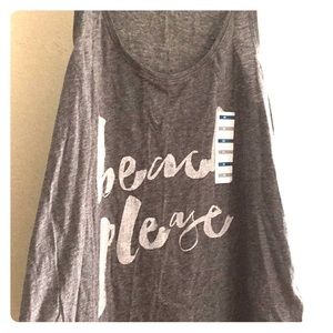 Beach Please- Old Navy relaxed fit tank NWT
