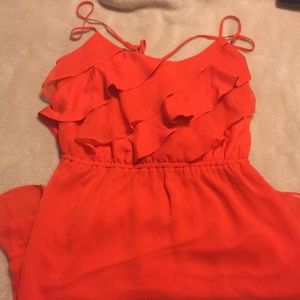 Red/orange flowy dress