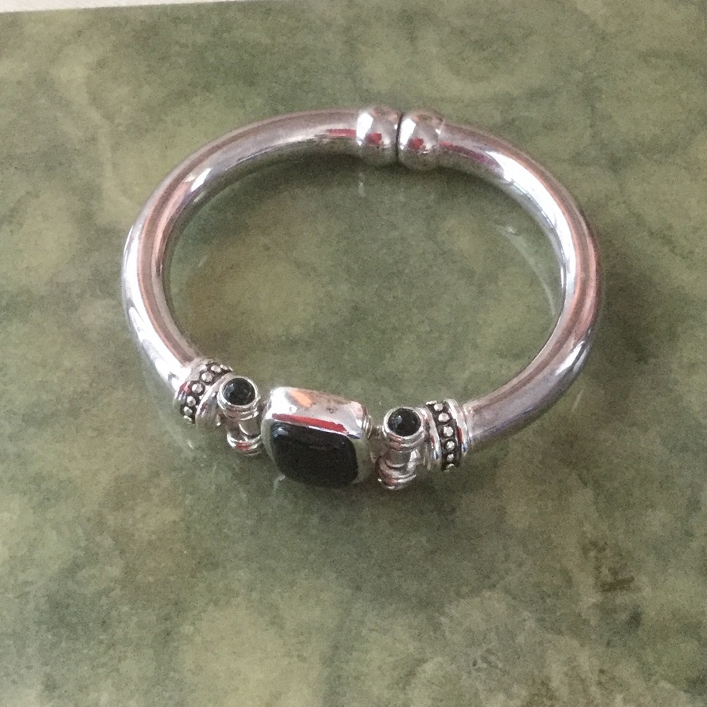 BOGO SALE Silver and Black Bracelet