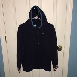 Lacoste navy blue hooded sweatshirt size 5