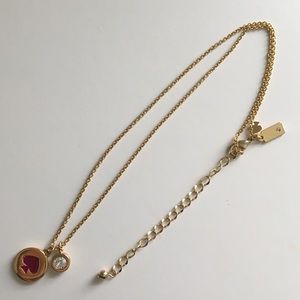 Kate Spade Sweetheart Pink Spade Necklace