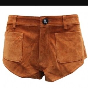 One teaspoon brown suede yoko shorts