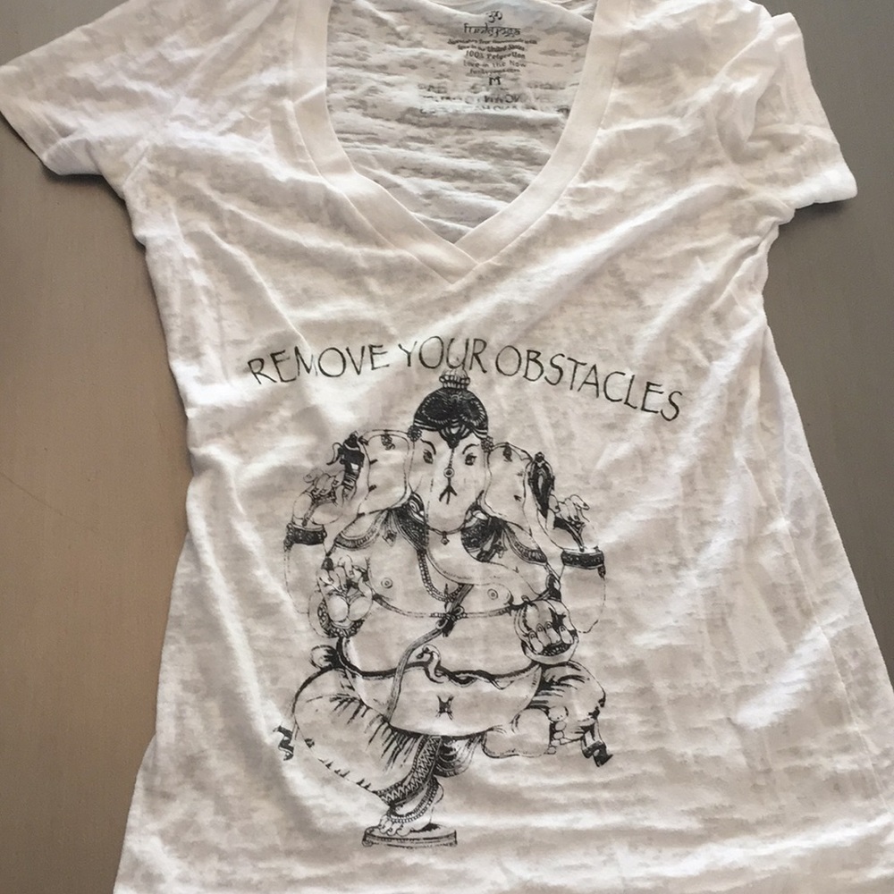 White yoga T-shirt
