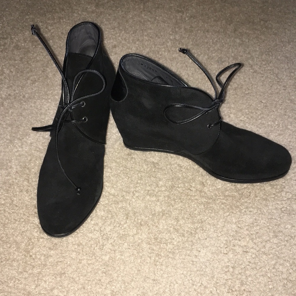 Stuart Weitzman wedge suede booties