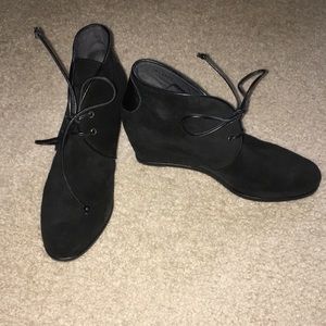 Stuart Weitzman wedge suede booties