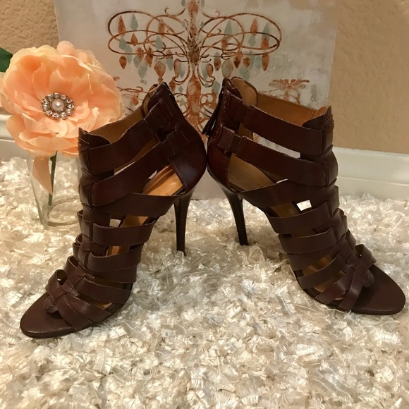 Nine West Shoes - Nine West Anthurium Heel Gladiator Dark Brown 7M