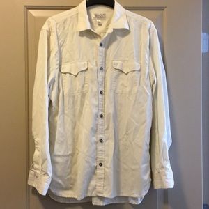 LG. White long sleeve shirt. Ryan Michael.