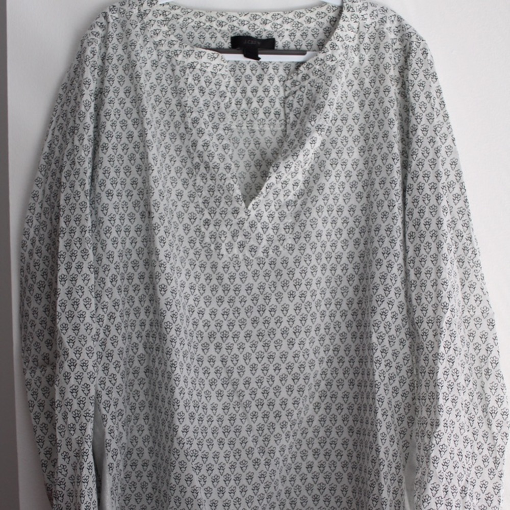 J.Crew V-Neck Tunic with Silver Detail