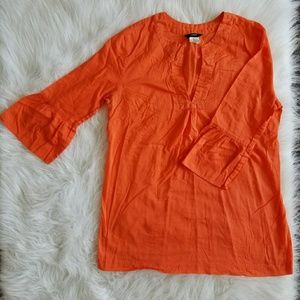 J. Crew orange top size xs