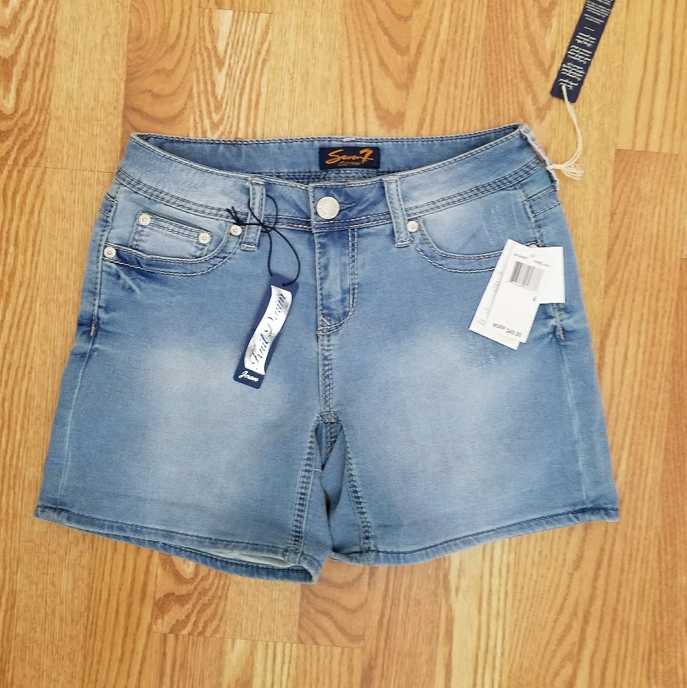 Seven7 Knit Denim Jean Shorts