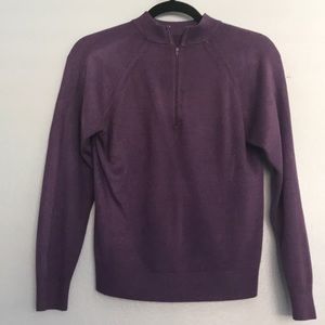 Purple half zip-up sweater