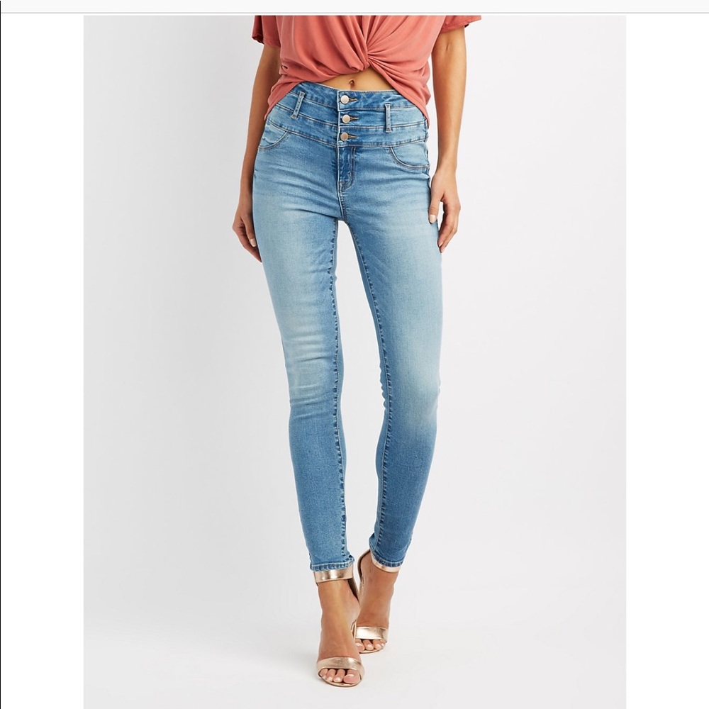 High waisted jeans