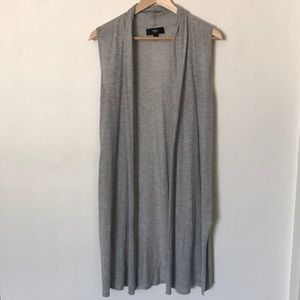 Grey crop duster vest